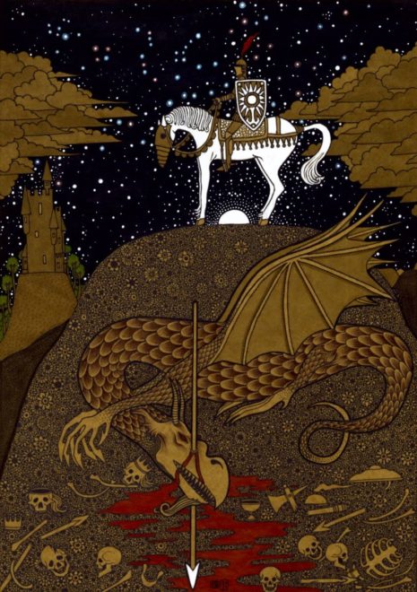 dragon slayer irish illustration