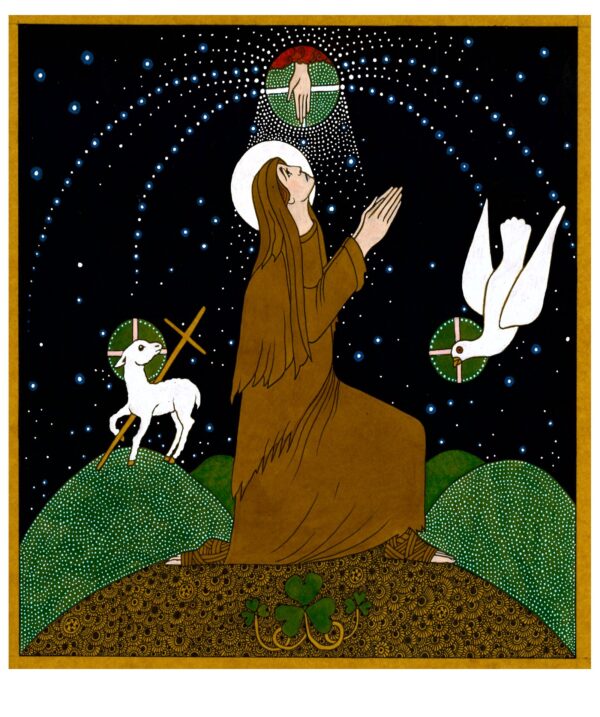 Saint Patrick, fine art print, based on the lives of the Early Irish Saints